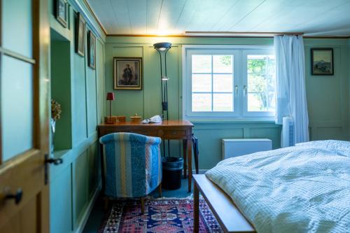 Wohnhaus Münzmühle in Appenzellにあるベッド