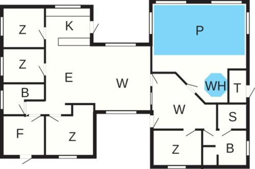 a floor plan of a house at 10 person holiday home in Glesborg-By Traum in Fjellerup Strand