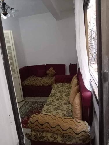 a living room with a couch and a window at اهلا وسهلا في الاردن in Petra