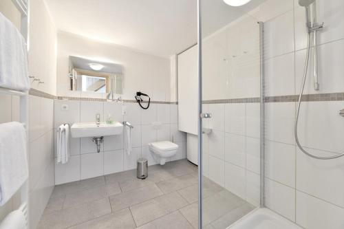 Koupelna v ubytování Ferienhaus Boddenzauber