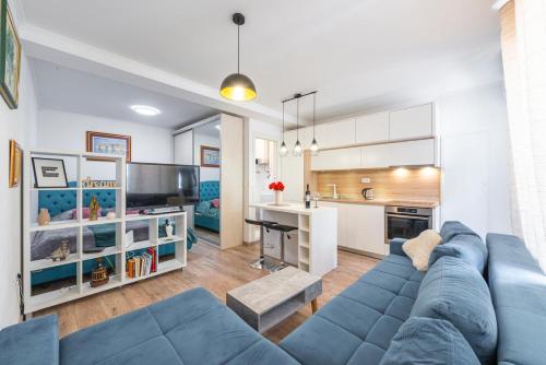 Kuchyň nebo kuchyňský kout v ubytování Modern Studio Apartman