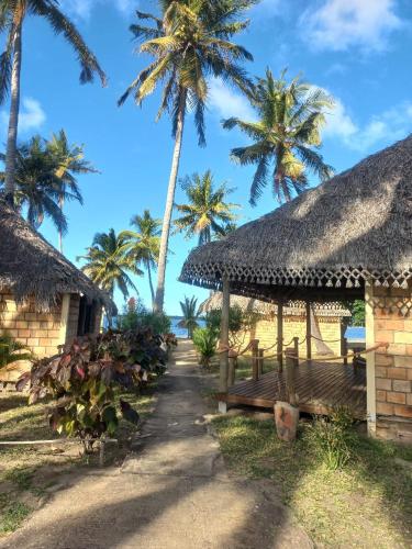 a path leading to a resort with palm trees at Silver Fish Resort in Maxixe