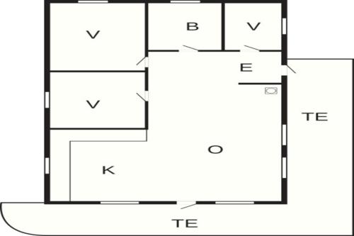 a floor plan of a house with at 6 person holiday home in Dronningmølle-By Traum in Gilleleje