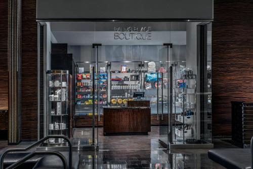 a store front of a building with a display case at Palms Place Condo Hotel & Casino in Las Vegas