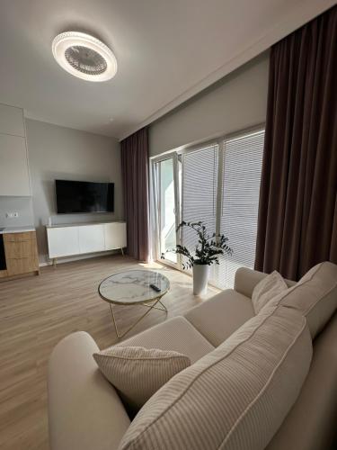 Televisyen dan/atau pusat hiburan di Apartament Magiczny Horyzont