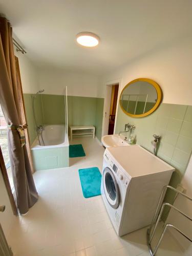 Koupelna v ubytování Land-Wohnung Behr