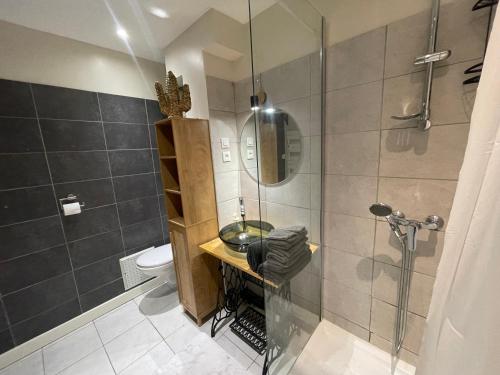 Koupelna v ubytování Appartement 2 chambres Vals les bains