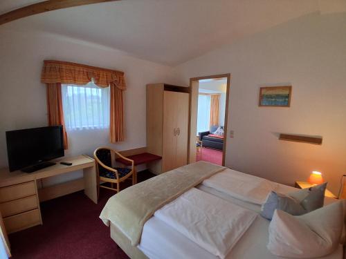 Katil atau katil-katil dalam bilik di Hotel Haus Oberland