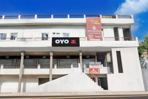 a building with a sign on the front of it at HOTEL O YASH RAJ PALACE in Rāe Bareli