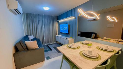 Ruang duduk di Jardins Almare Apart Hotel