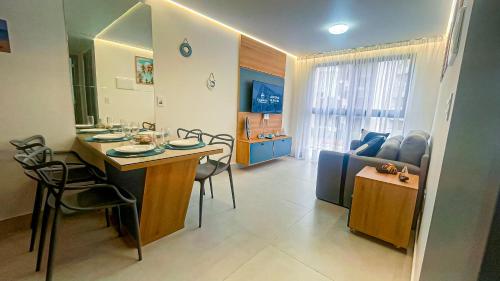Ruang duduk di Jardins Almare Apart Hotel