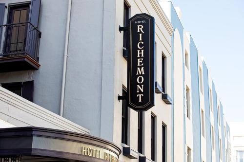 a hotel sign on the side of a building at Hotel Richemont in Charleston