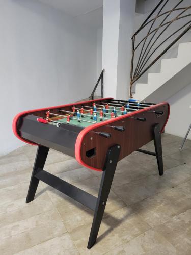 a foosball table with a chess board on it at Casa Bella - Borne arcade, Baby-Foot, Extérieur in Thiers