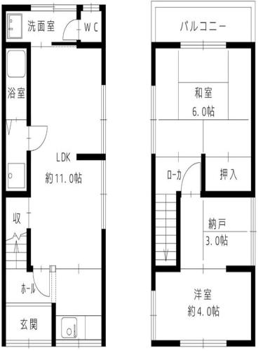Open Sale! Umeda 3 min away 2BR Max6 Free tour guideの見取り図または間取り図