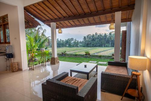 Χώρος καθιστικού στο d'Bulih Villa Ubud