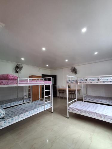 Ένα ή περισσότερα κρεβάτια σε δωμάτιο στο Aavaas Hostel