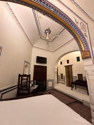 Posezení v ubytování Hotel Mandawa Vilas