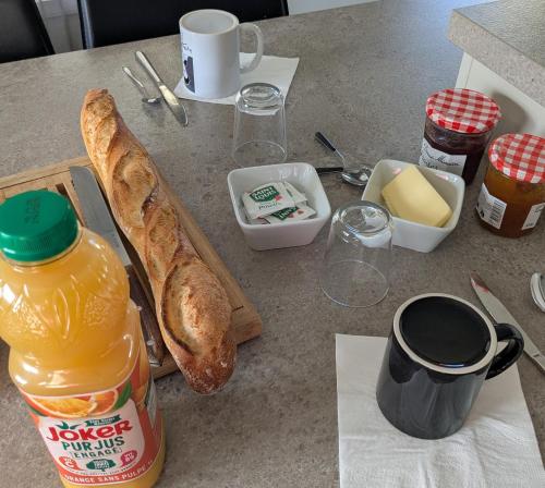 Možnosti snídaně pro hosty v ubytování L escale bretonne- séjour chez l habitant