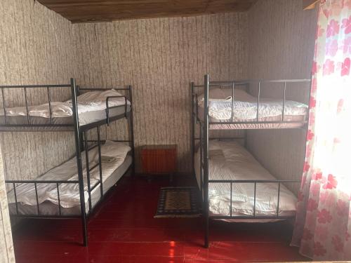 two bunk beds in a small room at Tamazi guest house in Adishi