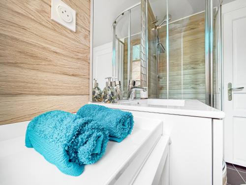 Phòng tắm tại Vichy Élégant F2 dans le Triangle d'Or