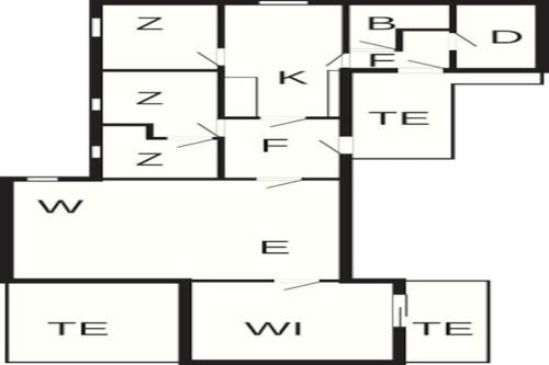 a block diagram of a house at Luxury Spa Retreat in Thorsminde - By Traum Ferienwohnungen in Ulfborg