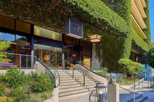 a building with stairs in front of a building at W Los Angeles – West Beverly Hills in Los Angeles