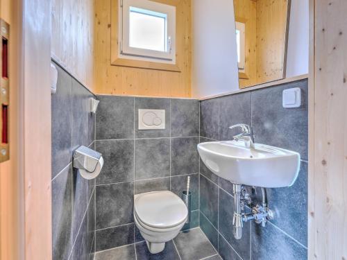 a bathroom with a toilet and a sink at Chalet in Hohentauern by Ski Lift in Hohentauern