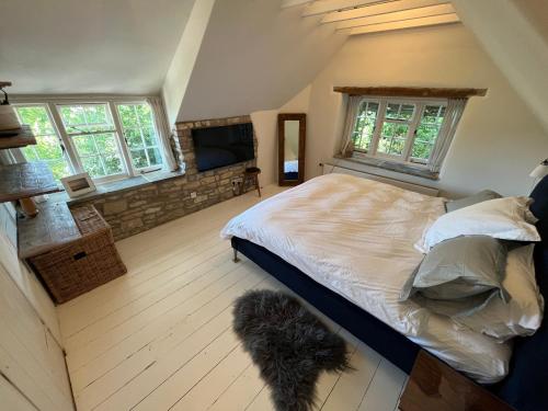 En eller flere senge i et værelse på Purbeck - Dorset, Idyllic 4 Bed Thatched Cottage