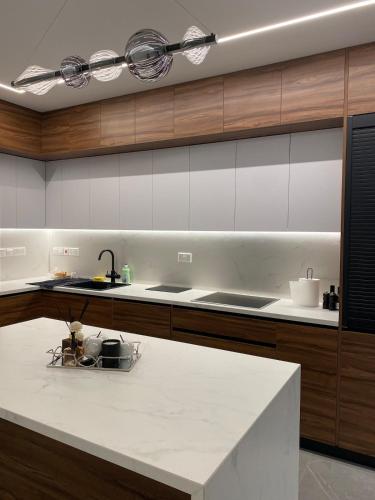 Kuchyň nebo kuchyňský kout v ubytování Mall View Modern PentHouse