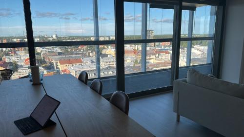 Χώρος καθιστικού στο Luxus Tower Apartment 14th Floor