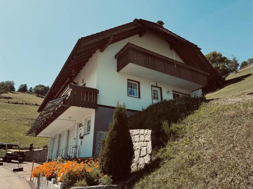 a small house on the side of a hill at Schwarzwald Hotel Wiedenerhof in Wieden