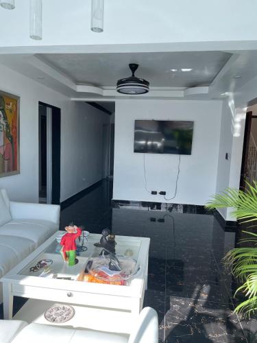 Χώρος καθιστικού στο Bella casa en lo alto