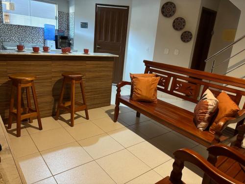 Posezení v ubytování Duplex Completo e Confortável 400mt da praia