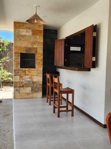 Köök või kööginurk majutusasutuses Sítio Lagoa das Libélulas