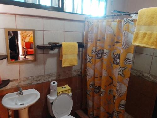 Koupelna v ubytování Casa Alegra