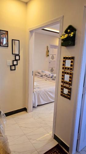 Ένα ή περισσότερα κρεβάτια σε δωμάτιο στο Swiss suites 4