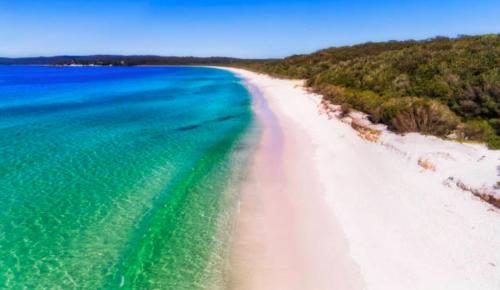 an aerial view of a beach with the ocean at BasinWaterStays Waterfront Jetty - Brm2 in Basin View