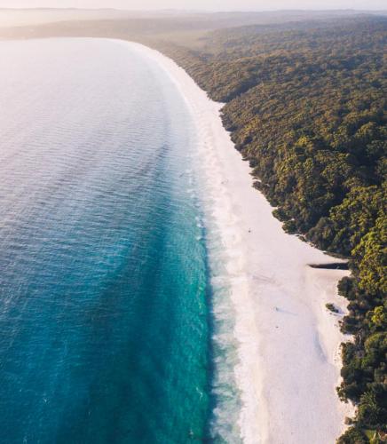 an aerial view of a beach and the ocean at BasinWaterStays Waterfront Jetty - Brm3 in Basin View