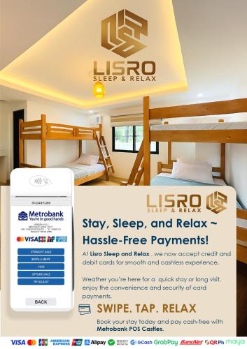 a website for a hotel with a room with two bunk beds at Lisro Sleep and Relax in San Juan