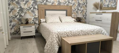 Postel nebo postele na pokoji v ubytování Fuente de la Villa Apartamento