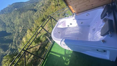 an aerial view of a gondola in the water at Paradise Keda in Keda