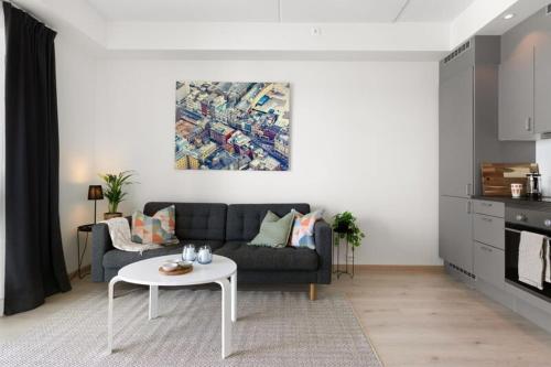 Posezení v ubytování New studio apartment in Hamar 7th floor