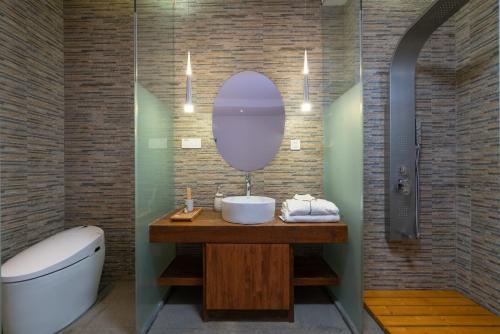 Koupelna v ubytování Manwu Dali Jimu Boutique Guesthouse