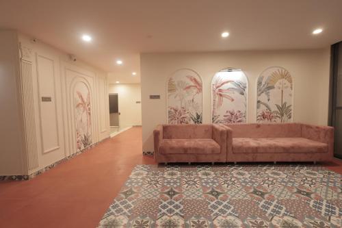 Χώρος καθιστικού στο Hotel Nirvana boutique