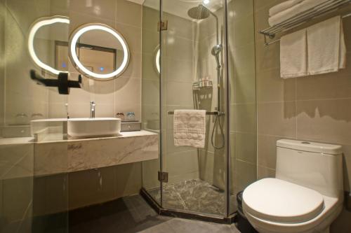 Koupelna v ubytování Suzhou Liuxiang Hotel