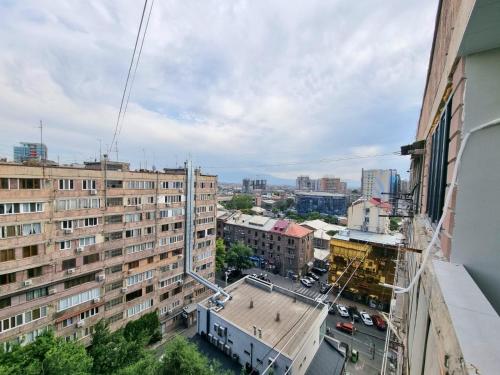 a view of a city from a building at New apartment in centre Yerevan in Yerevan