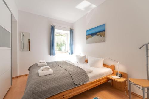 Ένα ή περισσότερα κρεβάτια σε δωμάτιο στο Haus Südwind, App 18