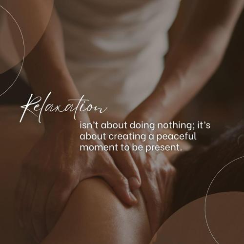 a picture of a pregnant woman with the words relaxation isnt about doing nothing it at Guesthouse Looierij de Luxe - privé wellness in Dongen