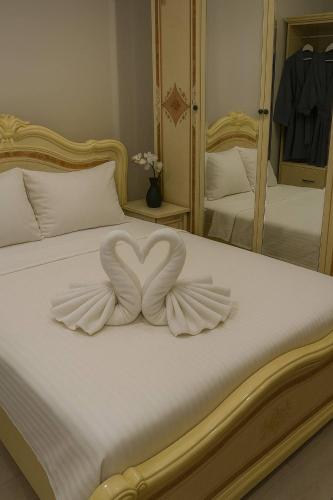 Postel nebo postele na pokoji v ubytování Теремки