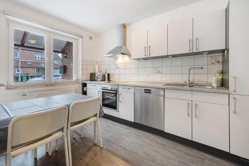 Dapur atau dapur kecil di Ferienhaus Heide